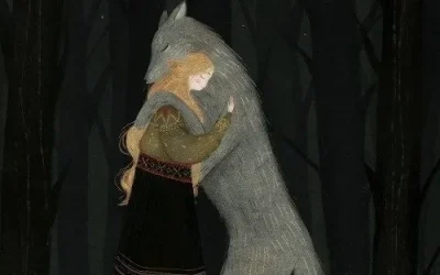 Une femme changée en loup
